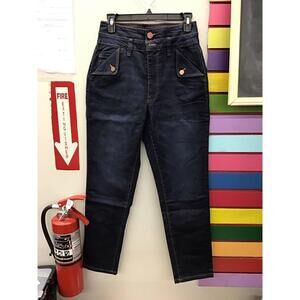 Diane Gilman high rise dark wash straight jeans size 8 new from HSN